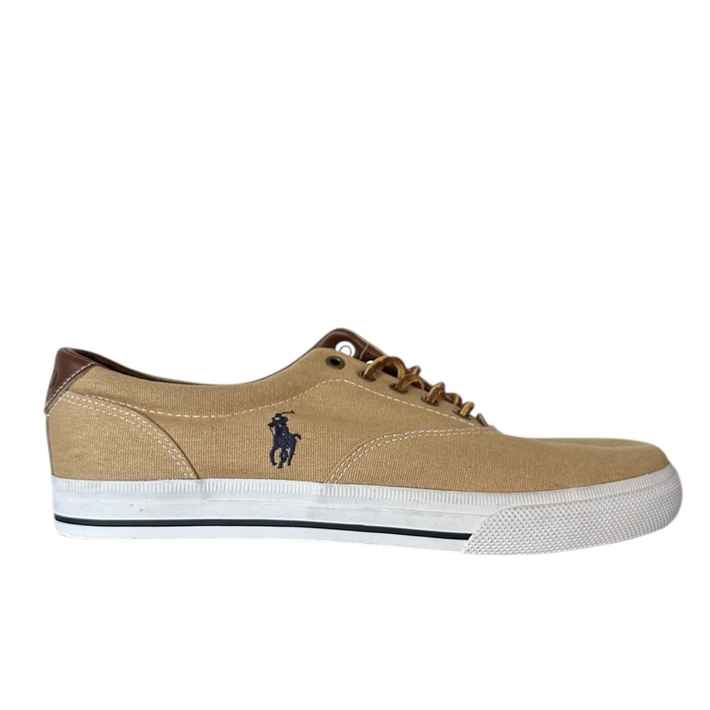 NEW Polo Ralph Lauren Vaughn Classic Low-top Canvas Sneaker Leather Trim Size 12